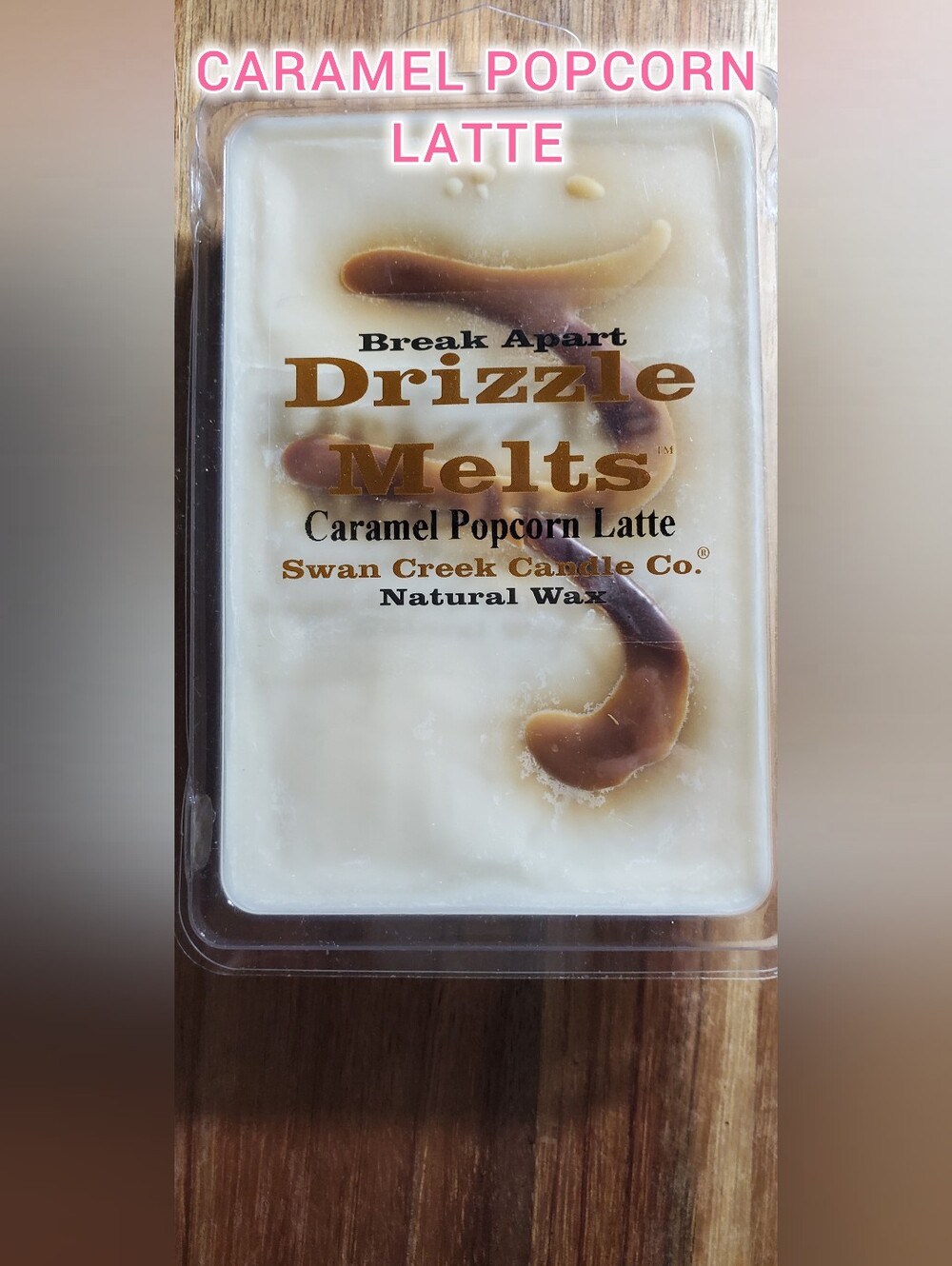CARAMEL POPCORN LATTE SWAN CREEK CANDLE CO Drizzle Melts 100% Natural Wax 5.25oz
